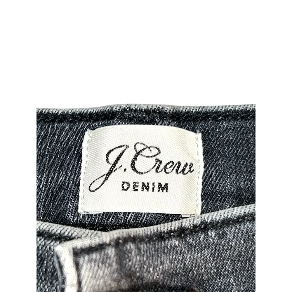 J.CREW Curvy Full Length Demi Boot Jeans Womens 31T‎ Gray Denim